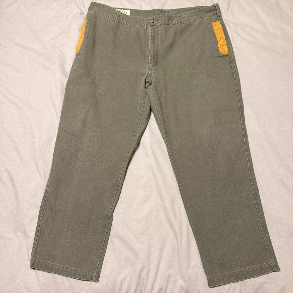 Orvis Green Trousers with Orange Detail